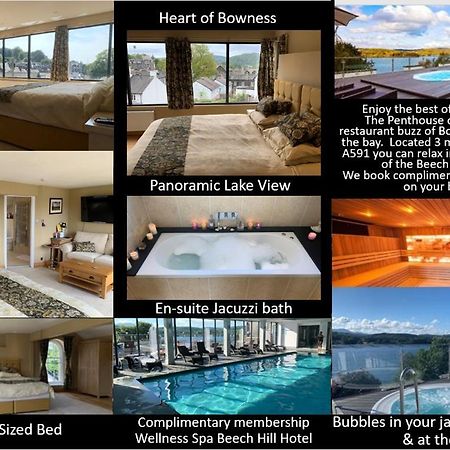 The Penthouse Bowness Luxury Loft Jacuzzi Bath & Complimentary Lakeview Spa Membership ภายนอก รูปภาพ