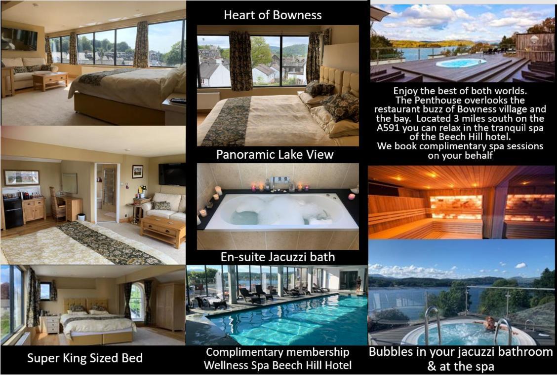 The Penthouse Bowness Luxury Loft Jacuzzi Bath & Complimentary Lakeview Spa Membership ภายนอก รูปภาพ